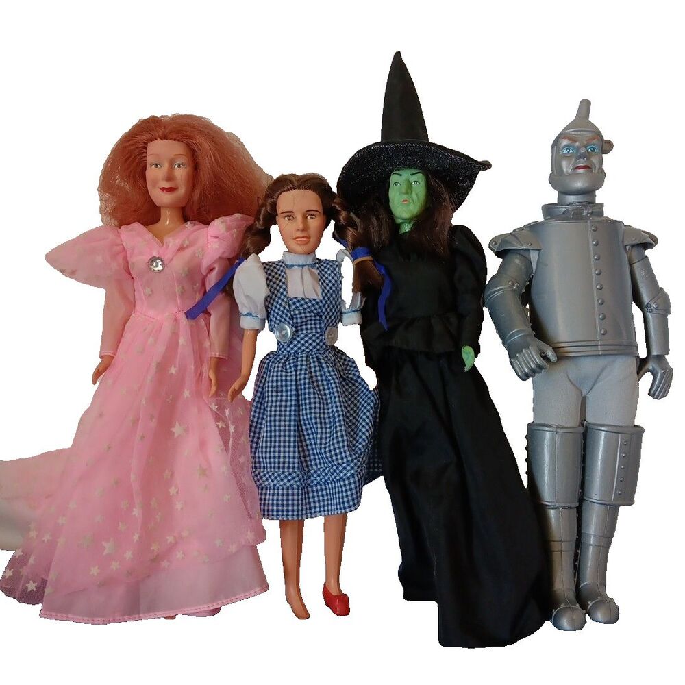 Wizard of Oz Dolls Wicked Witch Glinda Tin Man Dorothy 50th Anniversary Vintage